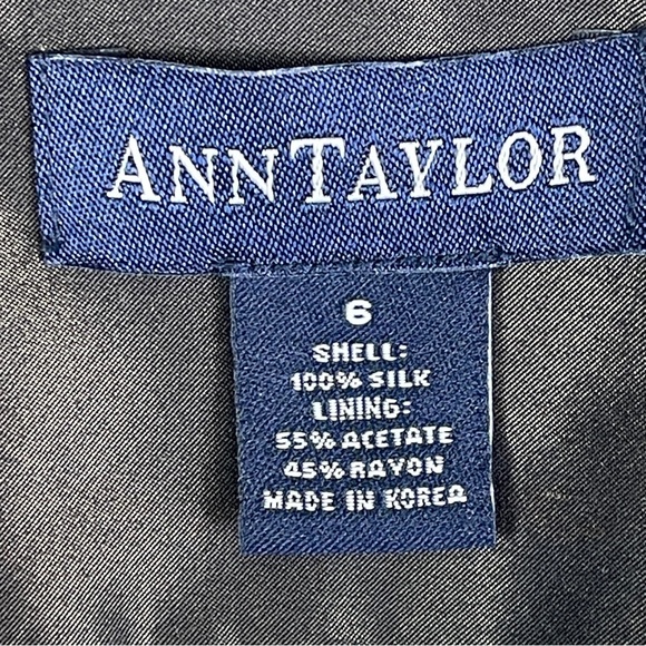 Ann Taylor 100% Silk Chocolate Brown Bronze Blazer Jacket Career Coat Classic - Picture 13 of 14